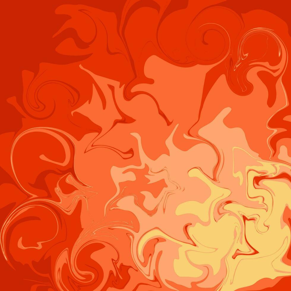 Psychedelic abstract background, mixed acrylic paint marble texture, colorful swirls, vector pattern. Lava fire is hot