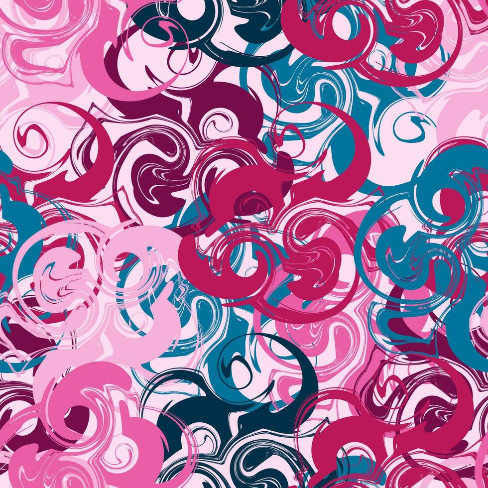 Psychedelic abstract background, mixed acrylic paint marble texture, colorful swirls, vector pattern