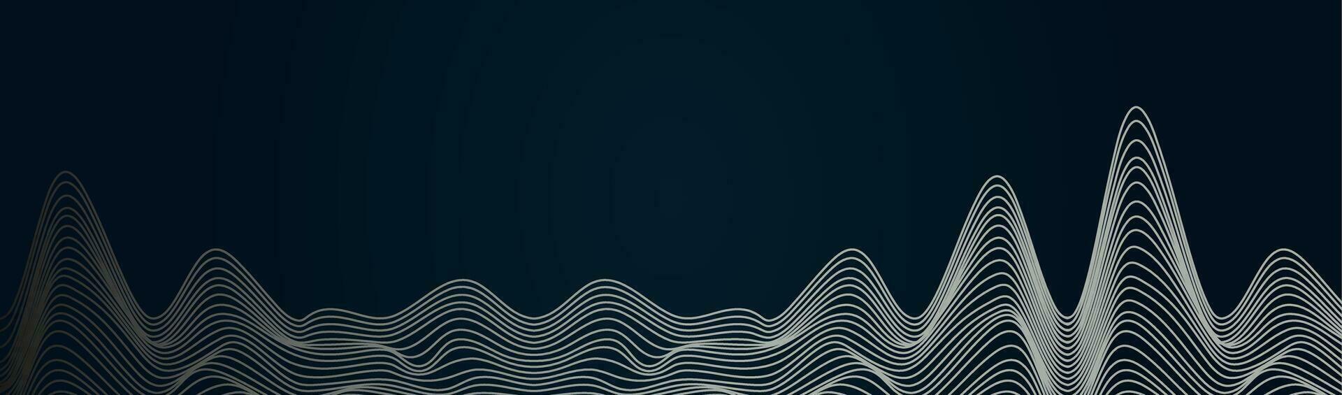 Linear Gradient abstract waves. Vector design banner poster. Minimalist modern background