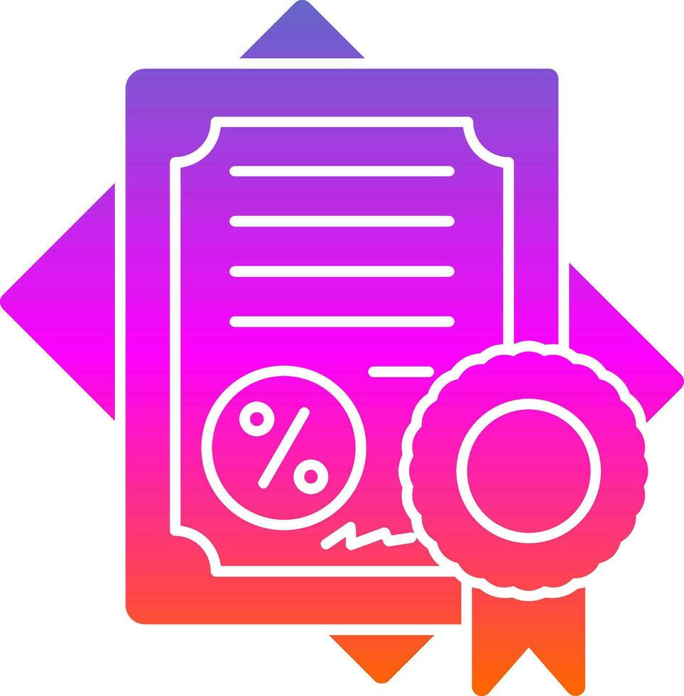 diseño de icono de vector de certificado