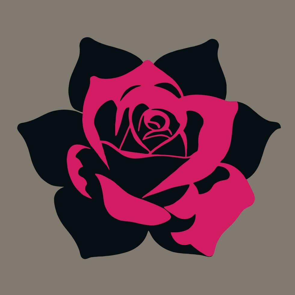 simple vector rose logo flower