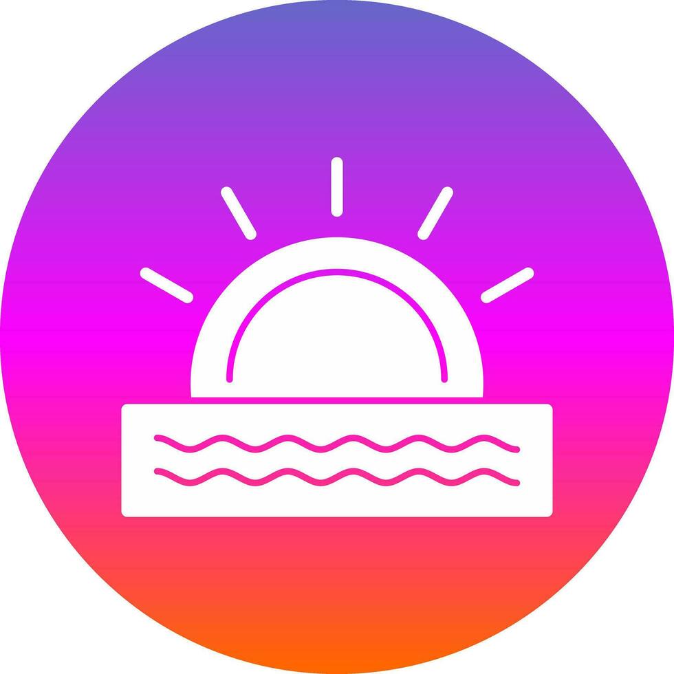 Sunset Vector Icon Design