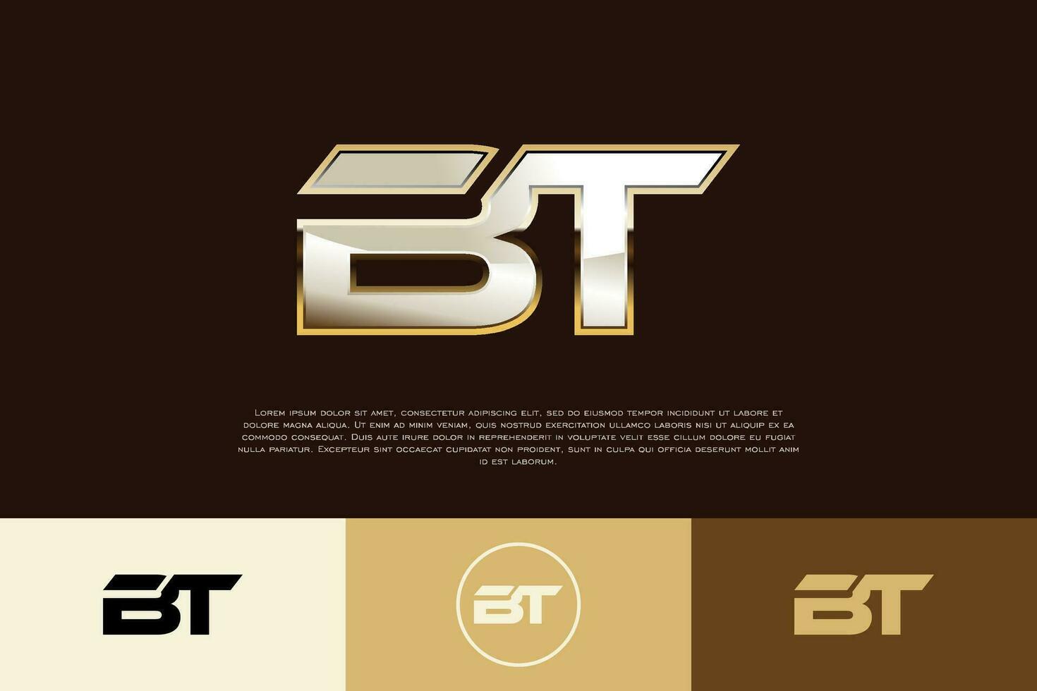 BT Initial Modern Exclusive Logo Emblem Template for Business vector