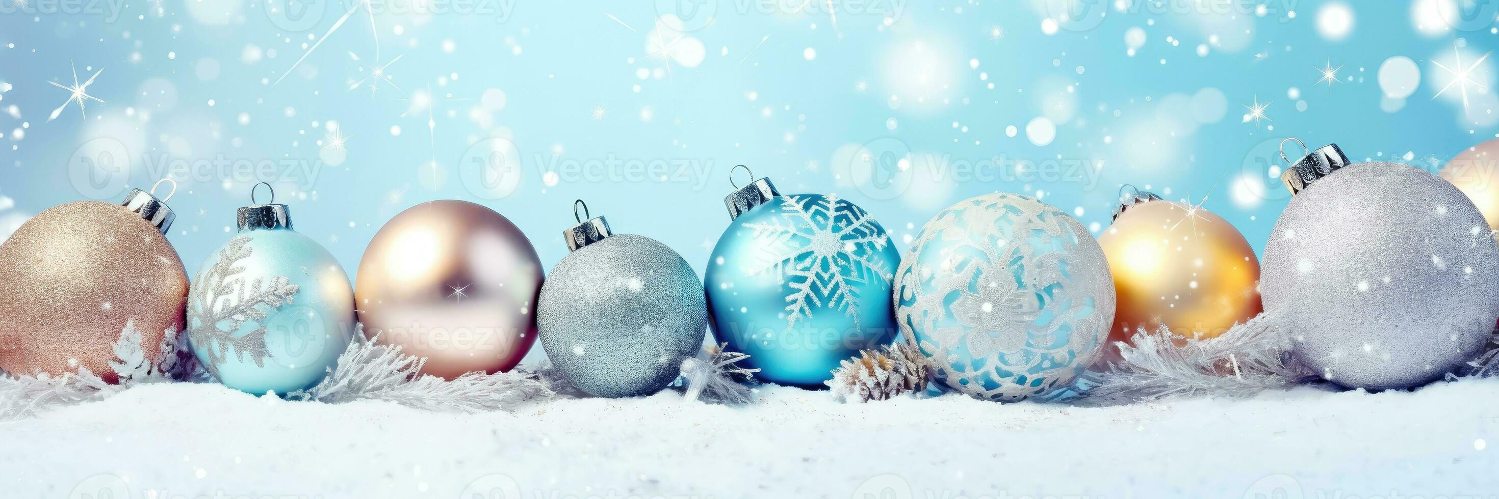Enchanting Holiday Elegance - Christmas Bokeh Delights - Generative AI photo