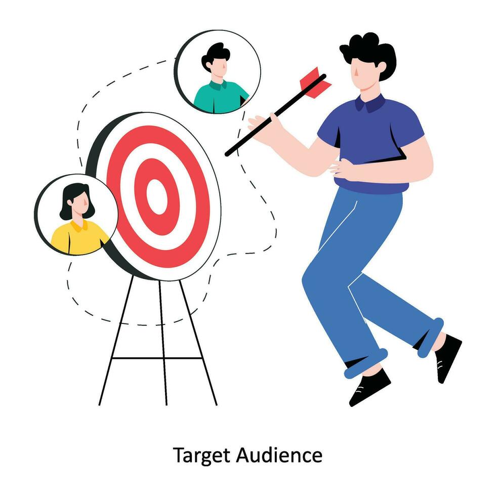 Target Audience Flat Style Design Vector illustration. Stock illustration