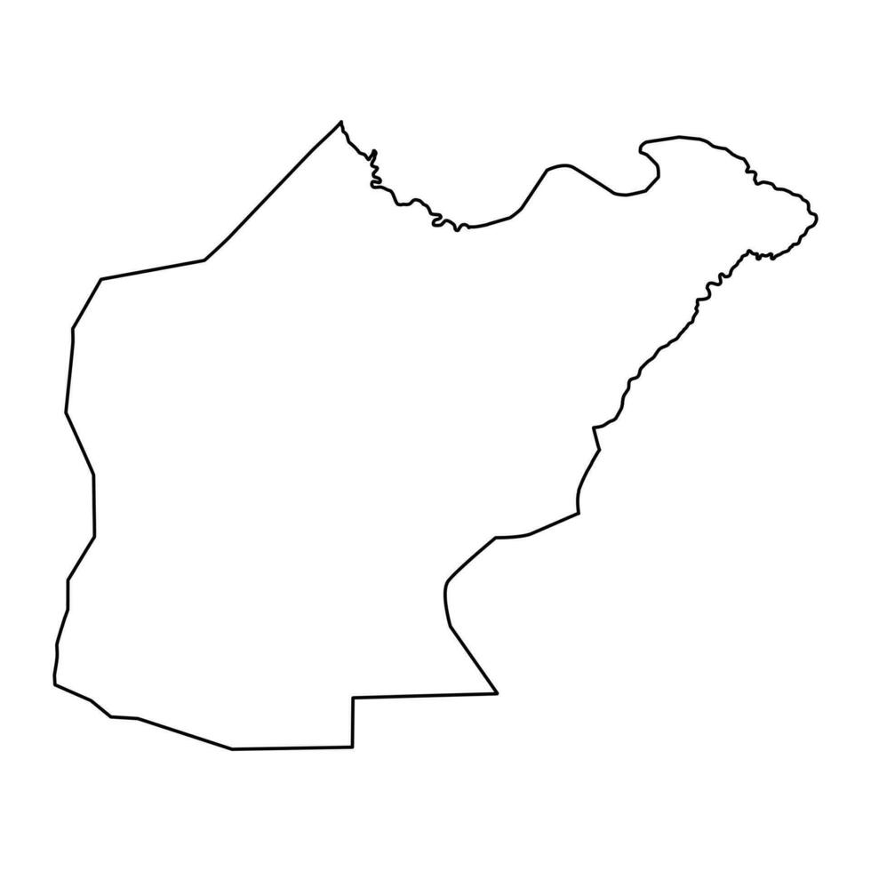 Nínive gobernación mapa, administrativo división de Irak. vector ilustración.