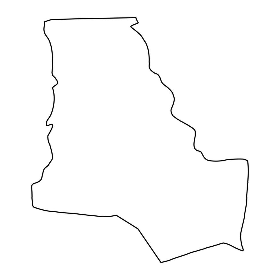 Dhi Qar Governorate map, administrative division of Iraq. Vector illustration.