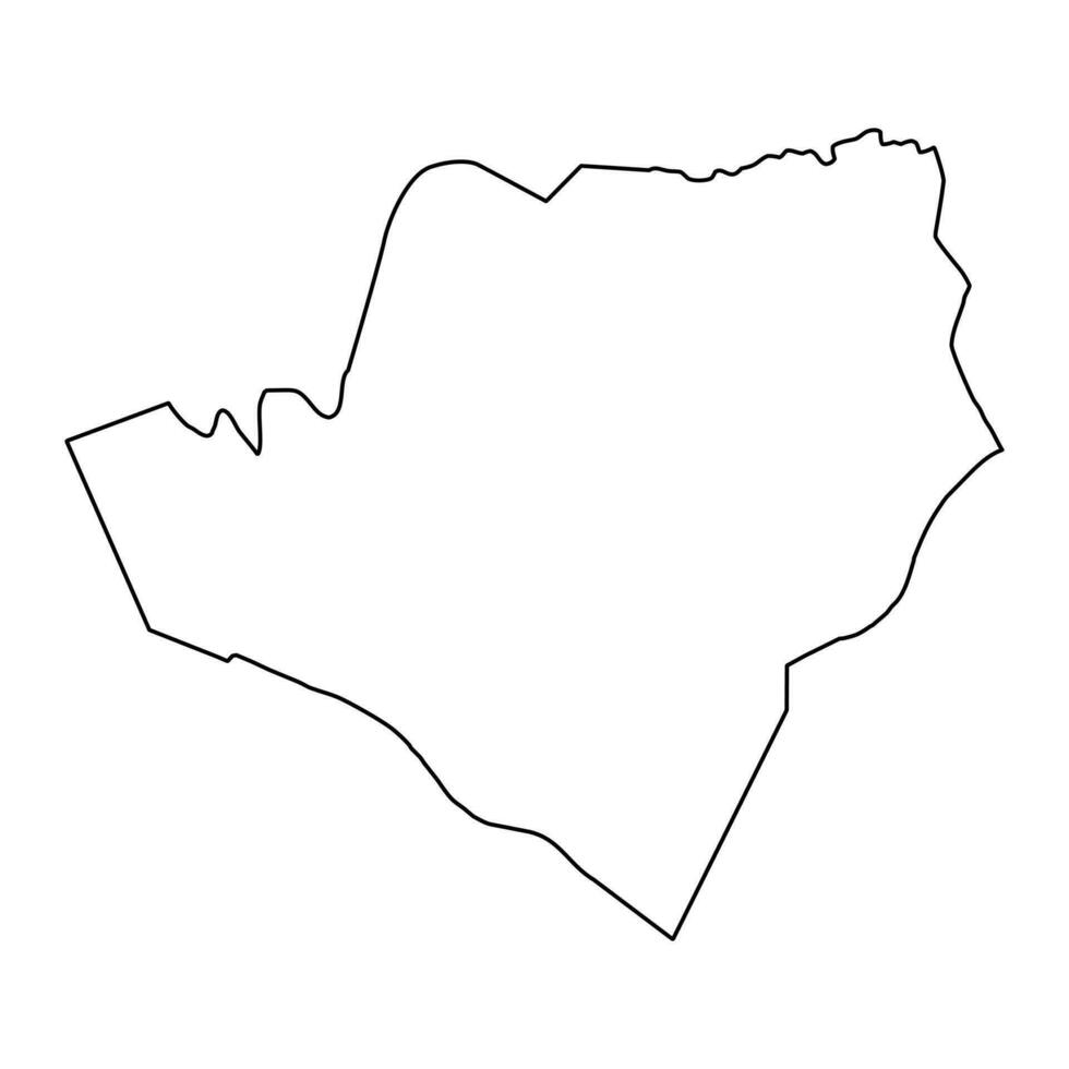 kirkuk gobernación mapa, administrativo división de Irak. vector ilustración.