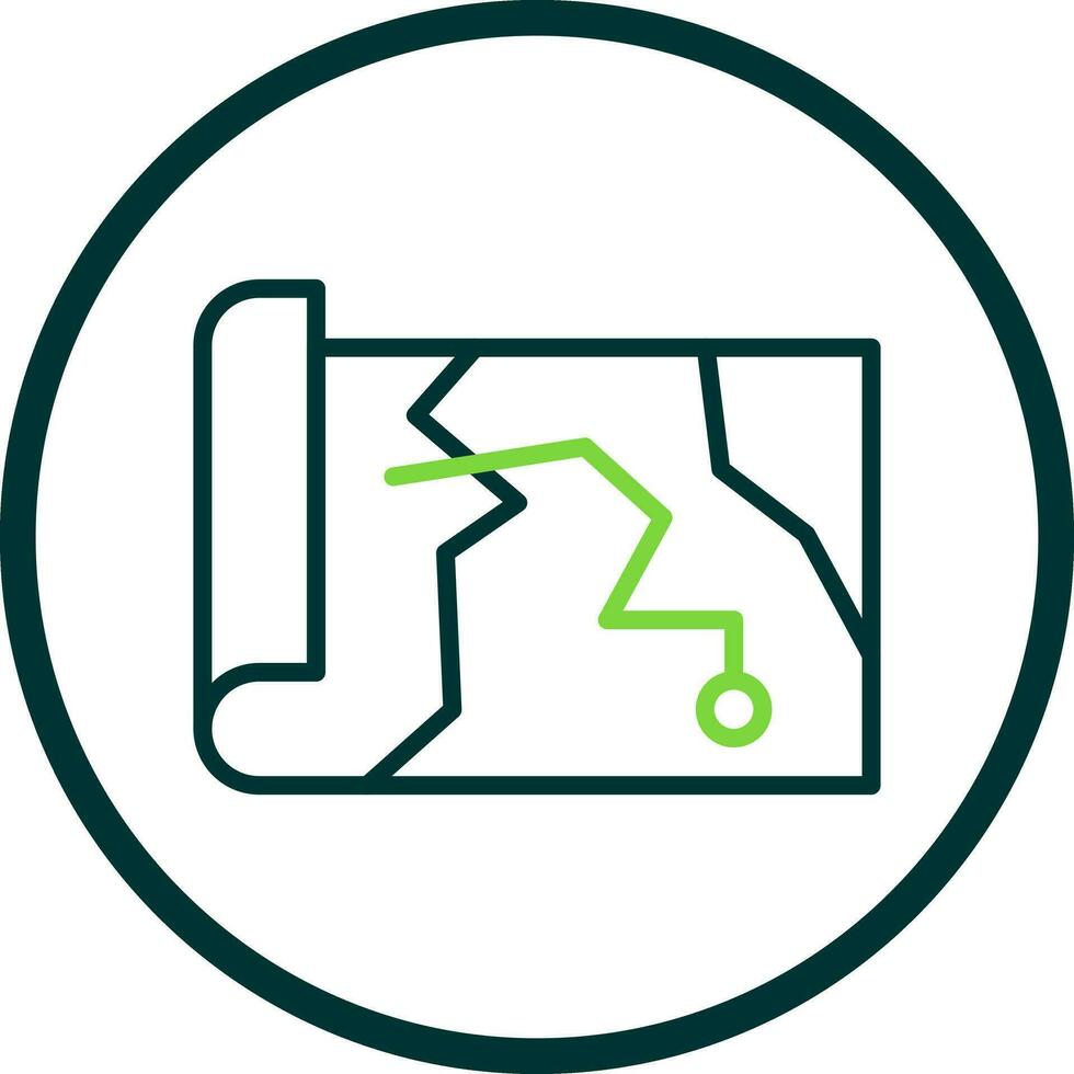 Treasure Map Vector Icon Design