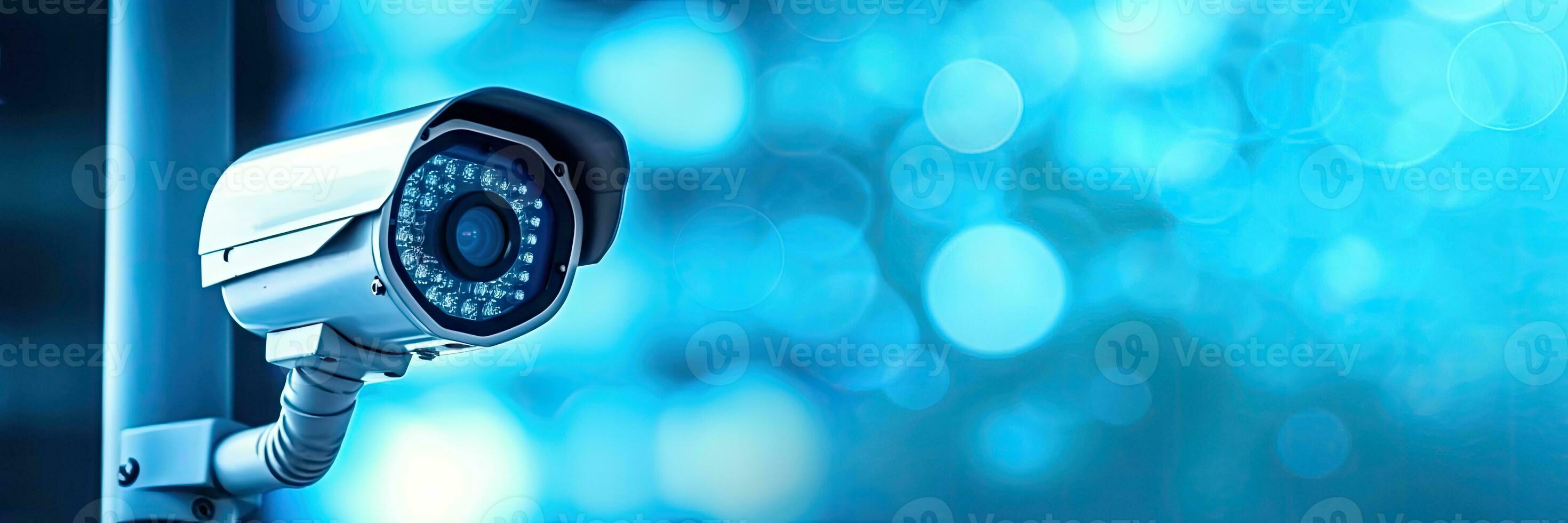 Vigilance in Focus - Surveillance Video Camera - Generative AI photo