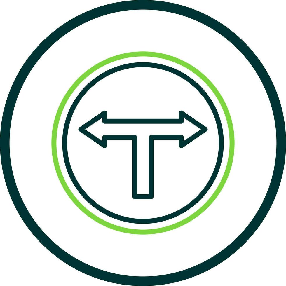 T Junction Vector Icon Design