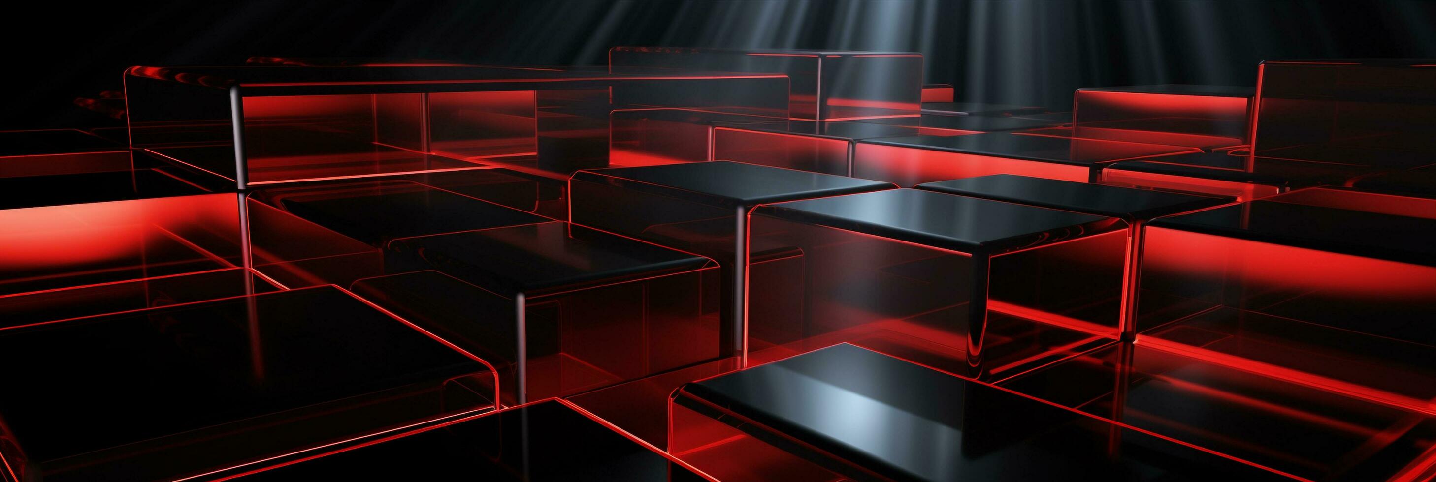 Abstract 3d background red 3D cubes background red 3D square background 3D rectangle background ai generated photo