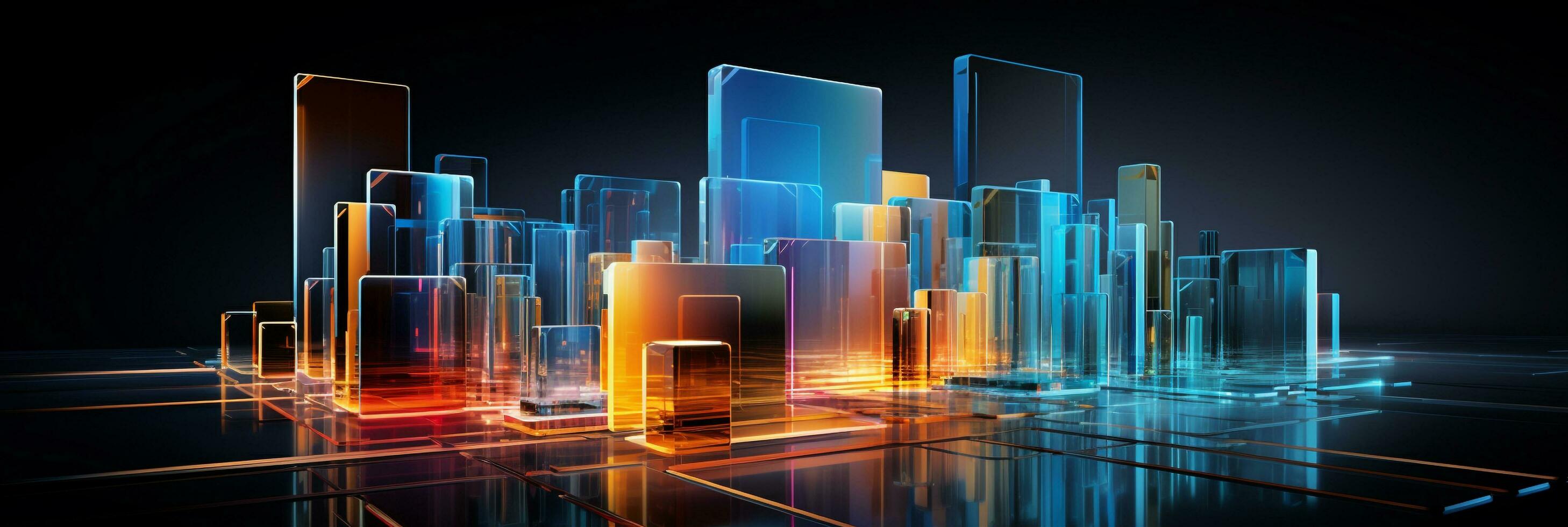 Abstract 3D city background abstract modern tech city background tech park abstract 3D background digital 3D city background  ai generated photo