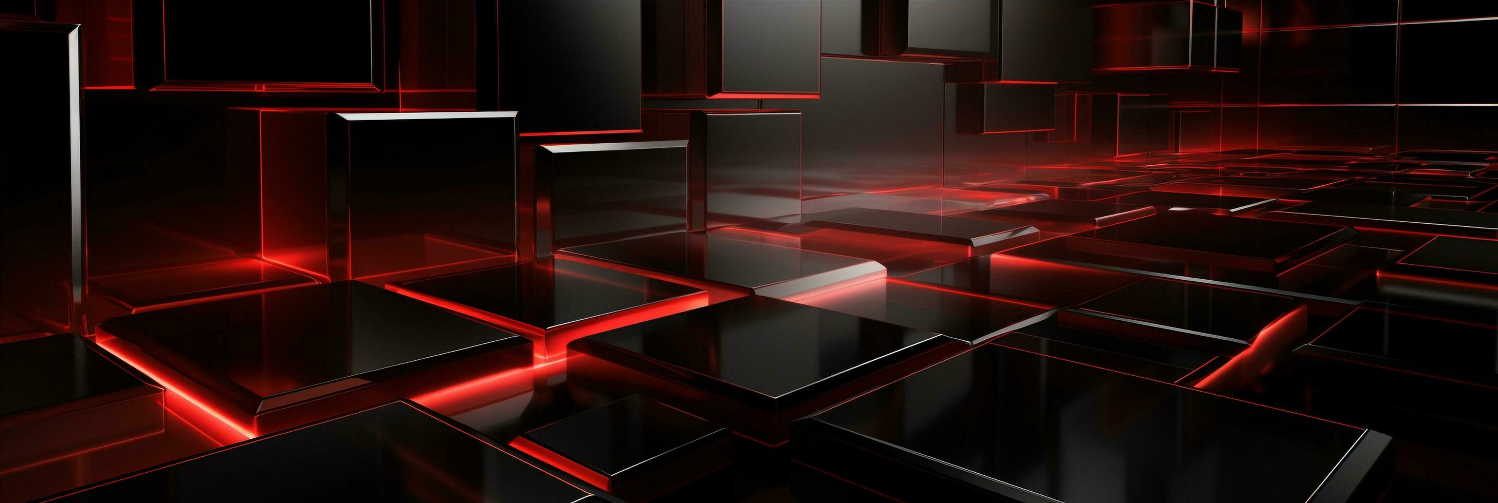 Abstract 3d background red 3D cubes background red 3D square background 3D rectangle background ai generated photo