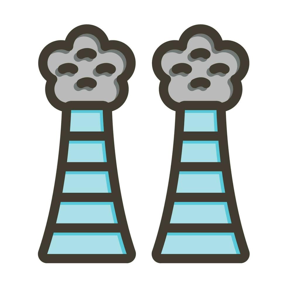 Air Pollution Vector Thick Line Filled Colors Icon For Personal And Commercial Use.