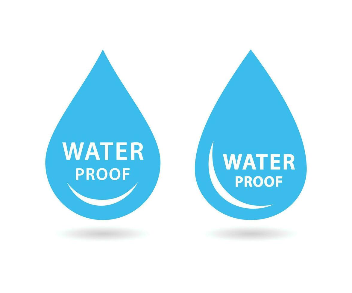 Water proof logo design. Water proof vector icon.