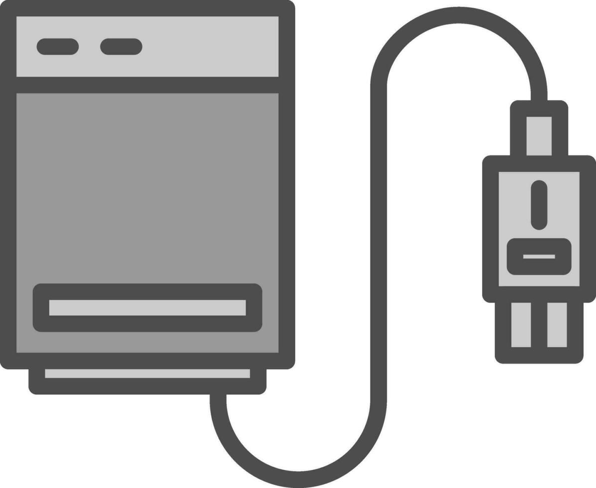 External Hard Drive Vector Icon Design