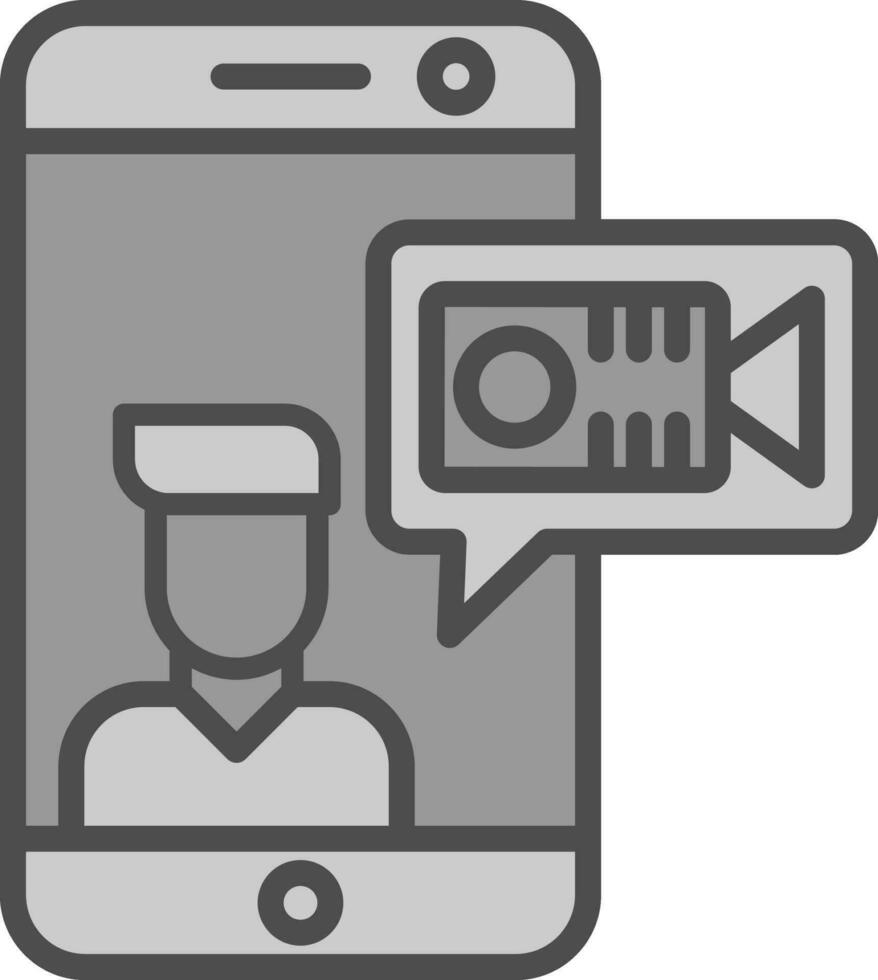 Video Chat Vector Icon Design