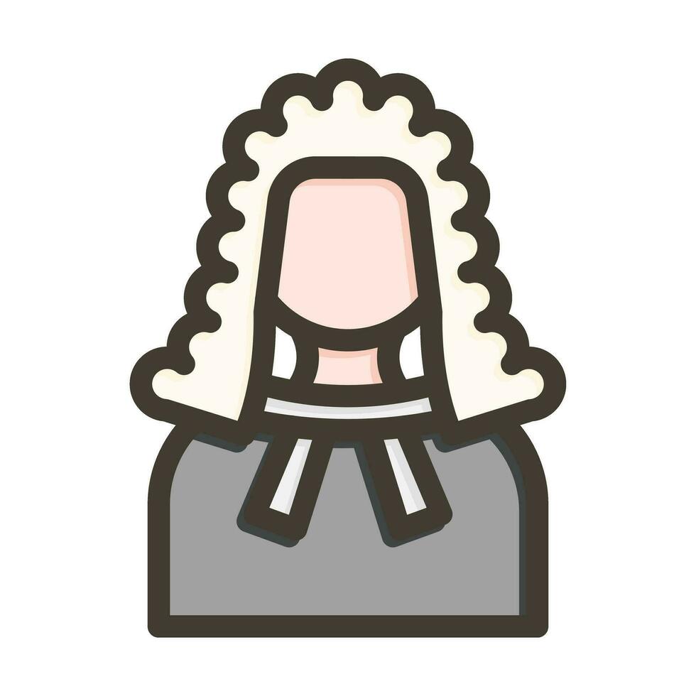 Judge Vector Thick Line Filled Colors Icon For Personal And Commercial Use.