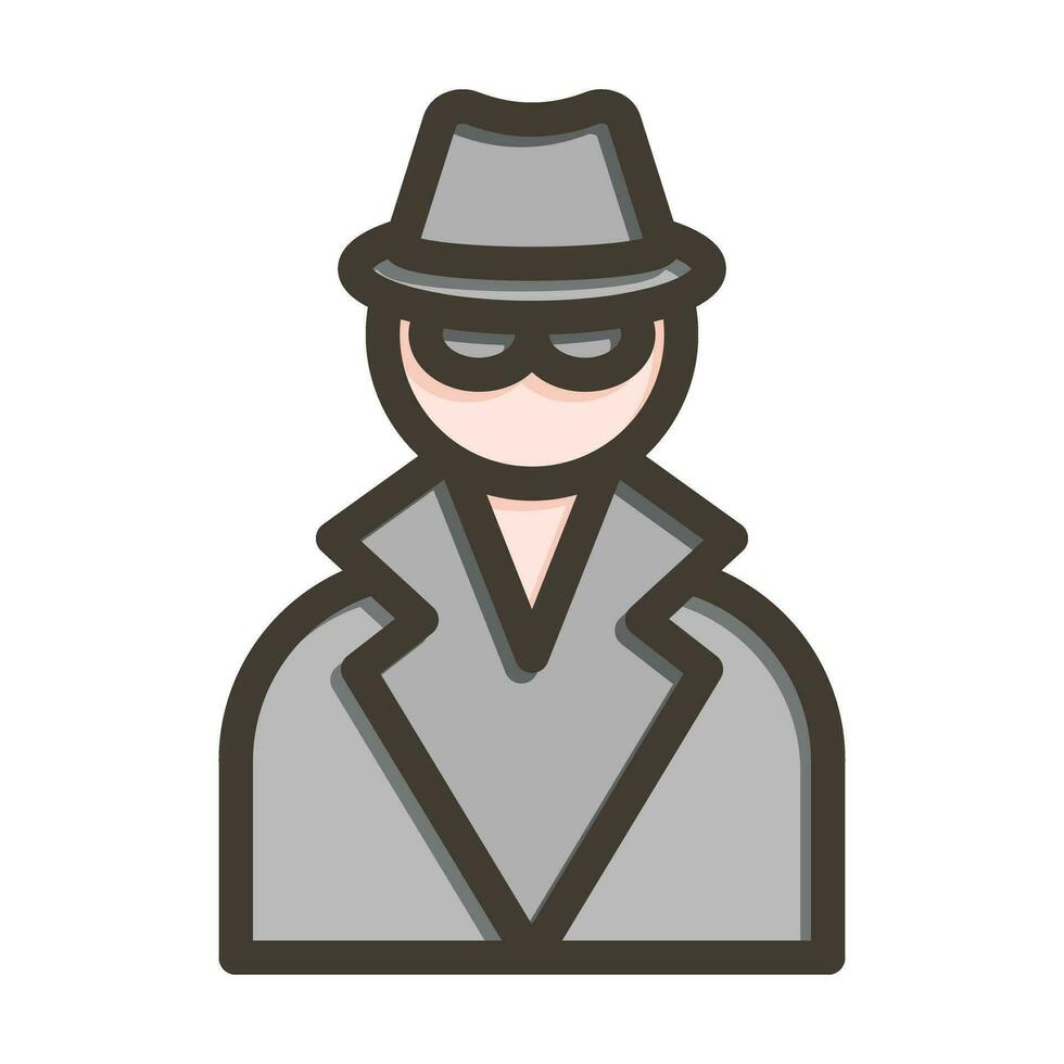 Fraud Vector Thick Line Filled Colors Icon For Personal And Commercial Use.