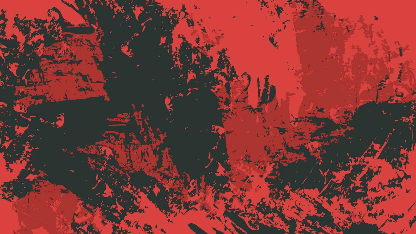 Abstract Bright Red Grunge Texture In Black Background vector