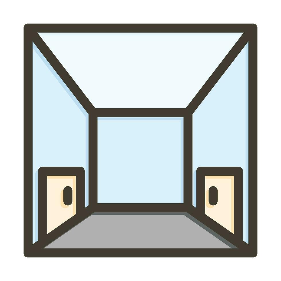 Hallway Vector Thick Line Filled Colors Icon For Personal And Commercial Use.