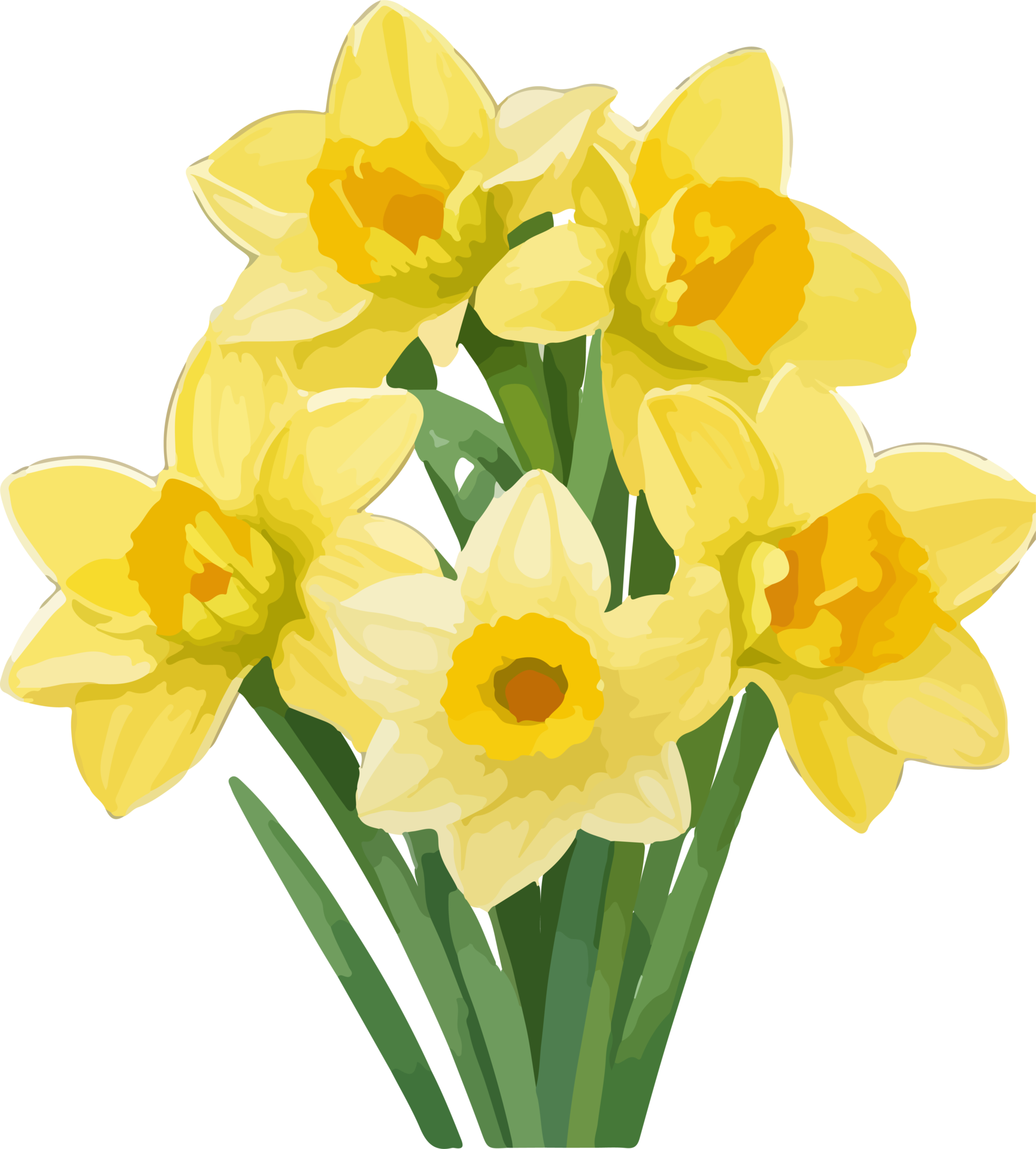 A Daffodil Flower Clipart Watercolor with AI Generative 27948758 PNG