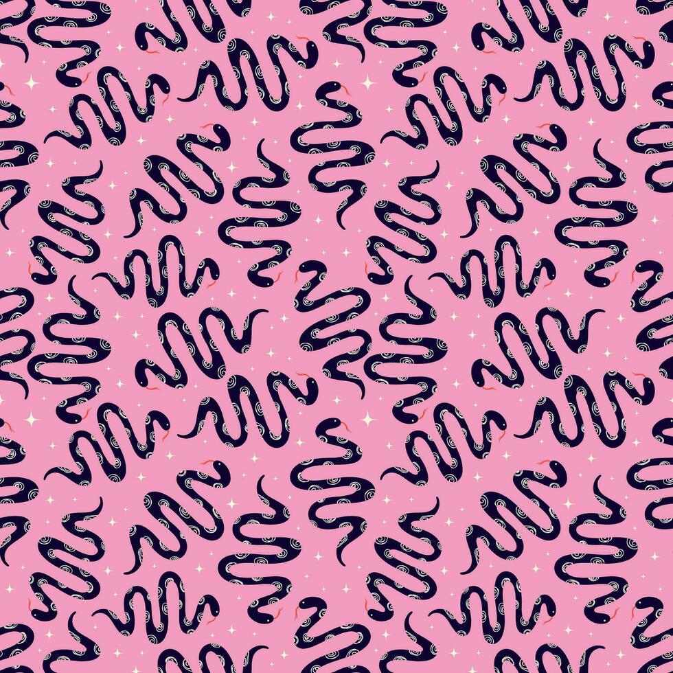 Halloween pattern with snakes vector