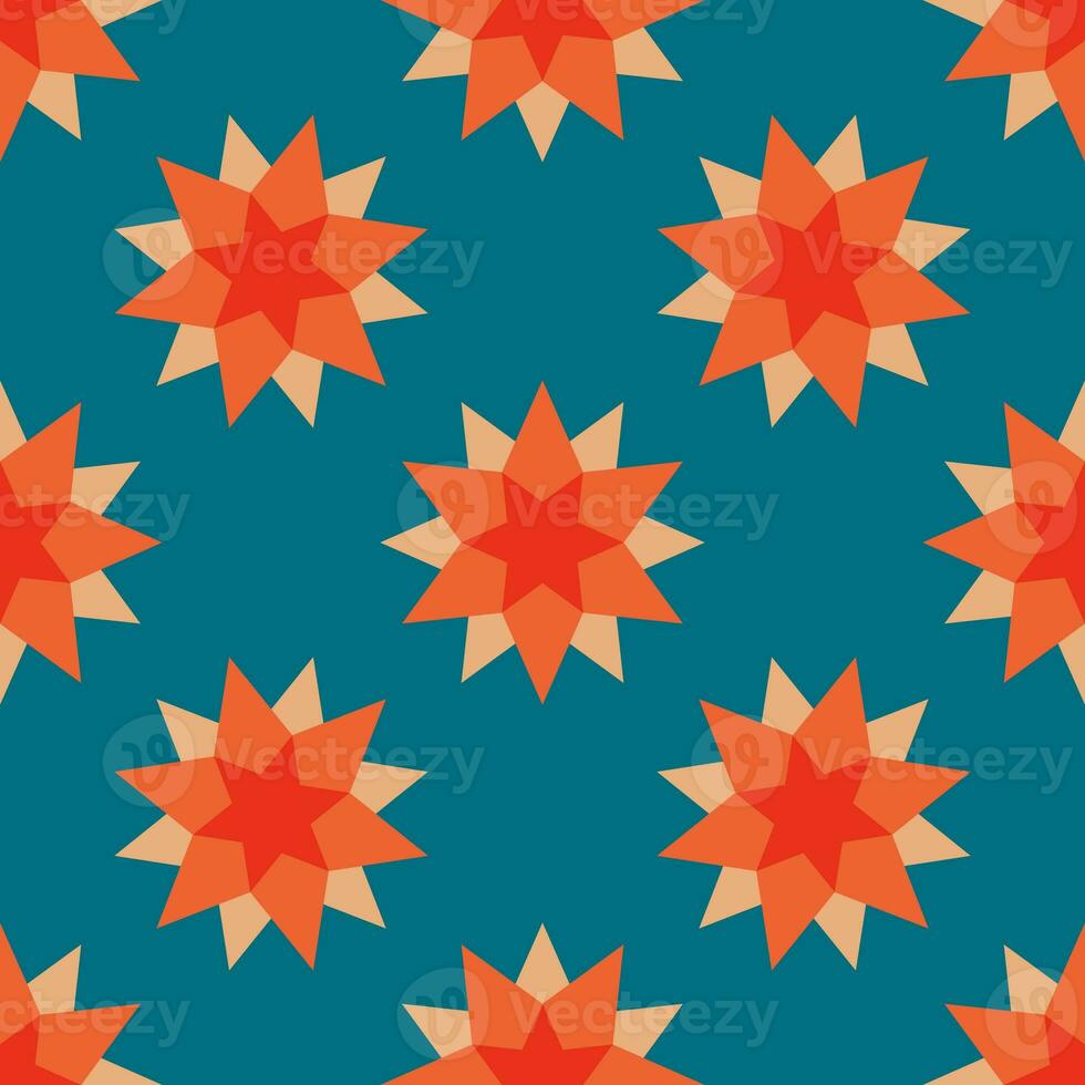 Christmas stars seamless pattern. Vintage retro pattern with stars photo