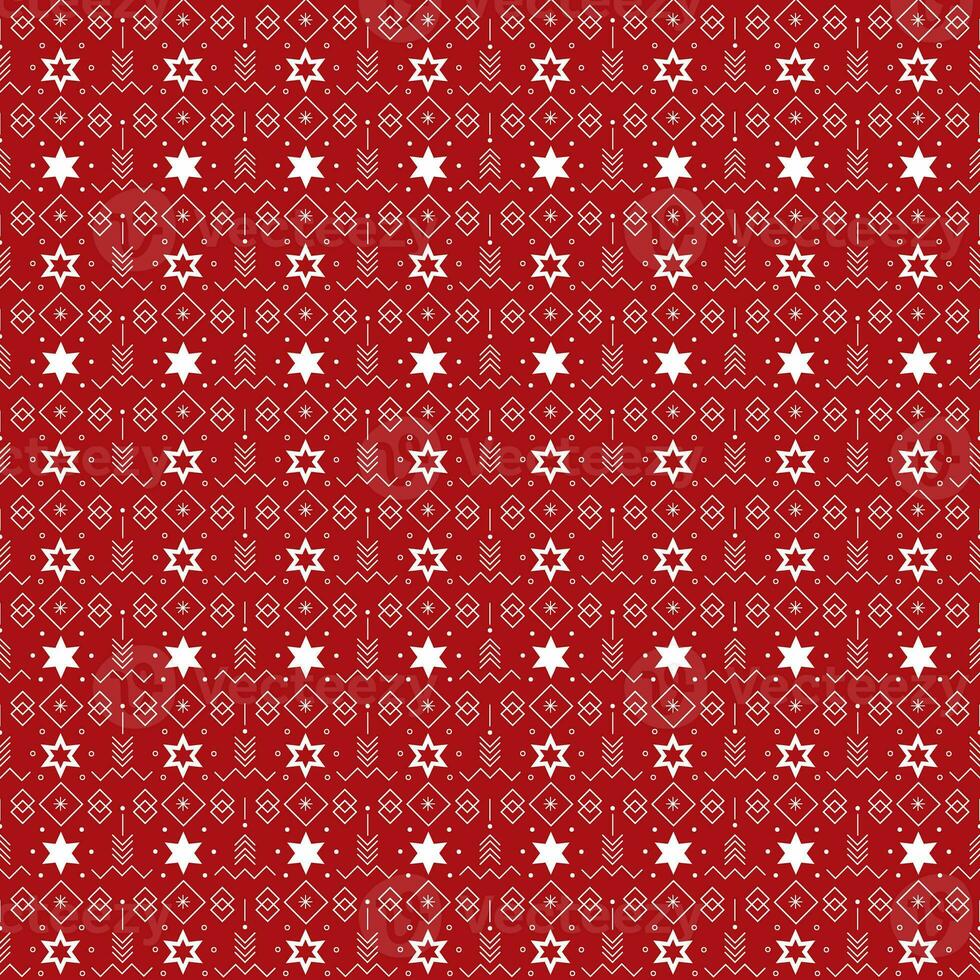 Ornamental red Christmas pattern design photo