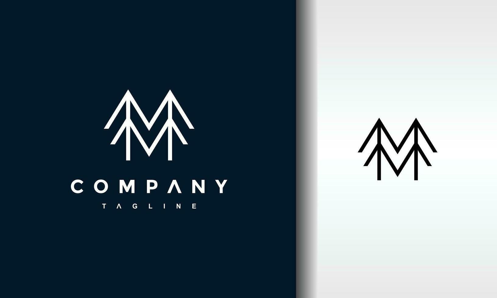 letter M fir logo vector