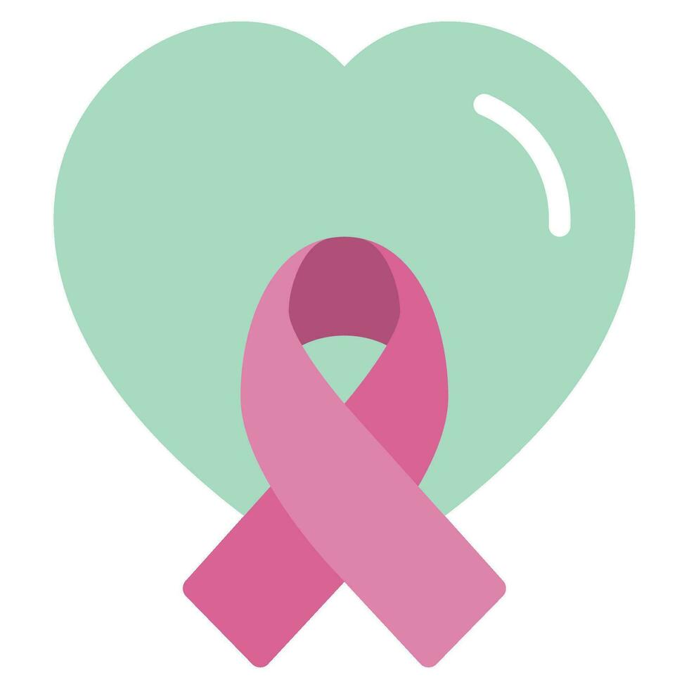 Pink Hope Heart Icon vector