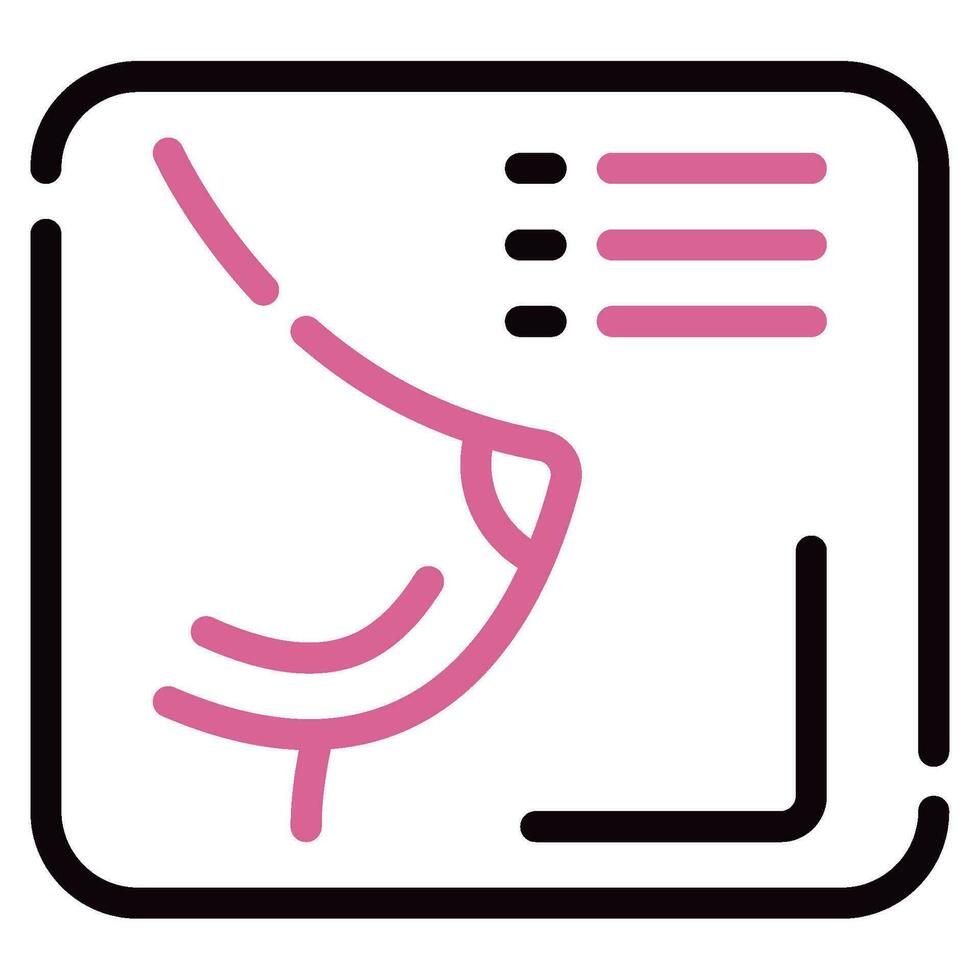 Mammogram Screening Icon vector