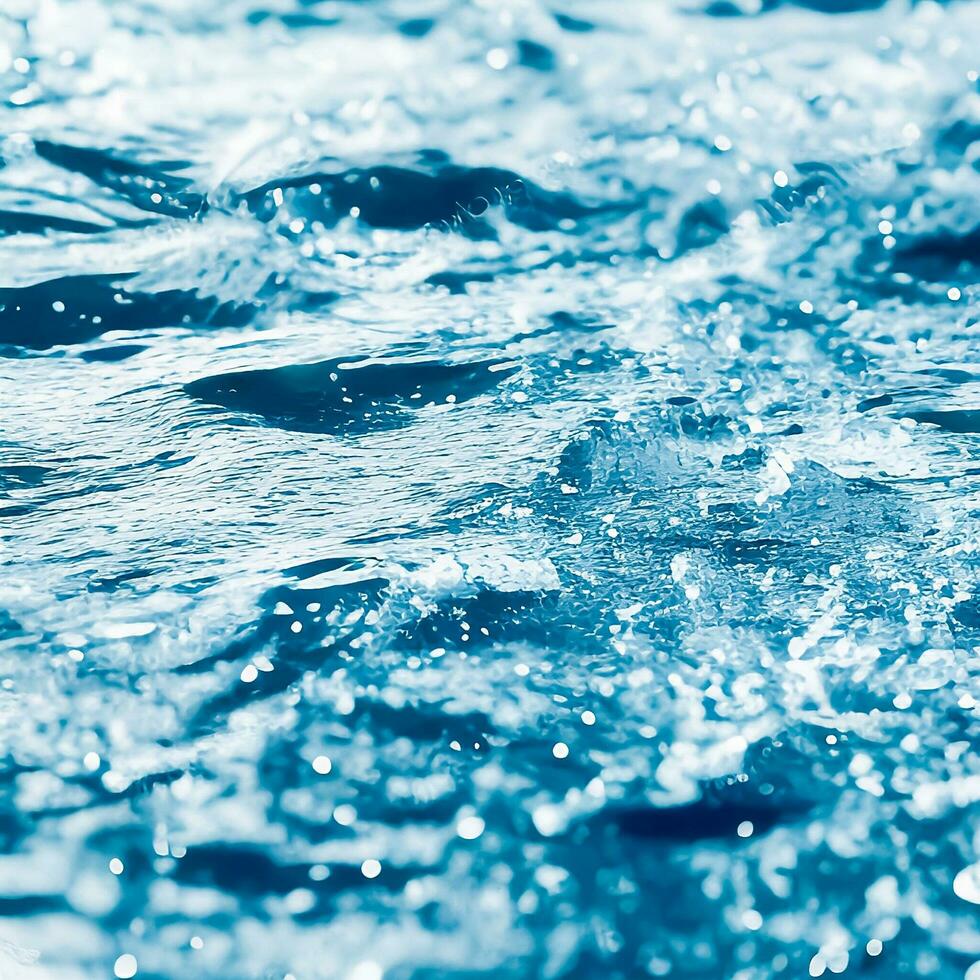 Ripples of rain from the water close-up photo