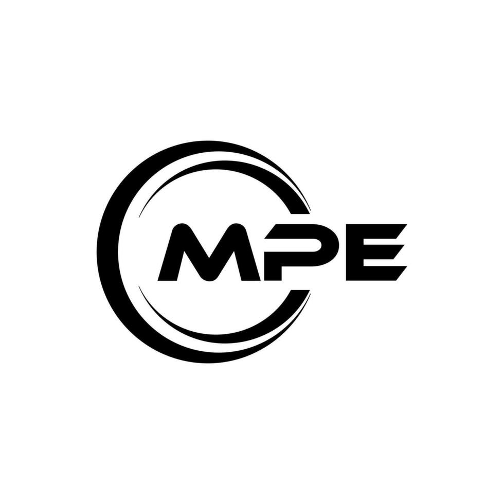 MPE Logo Design, Inspiration for a Unique Identity. Modern Elegance and Creative Design. Watermark Your Success with the Striking this Logo. vector