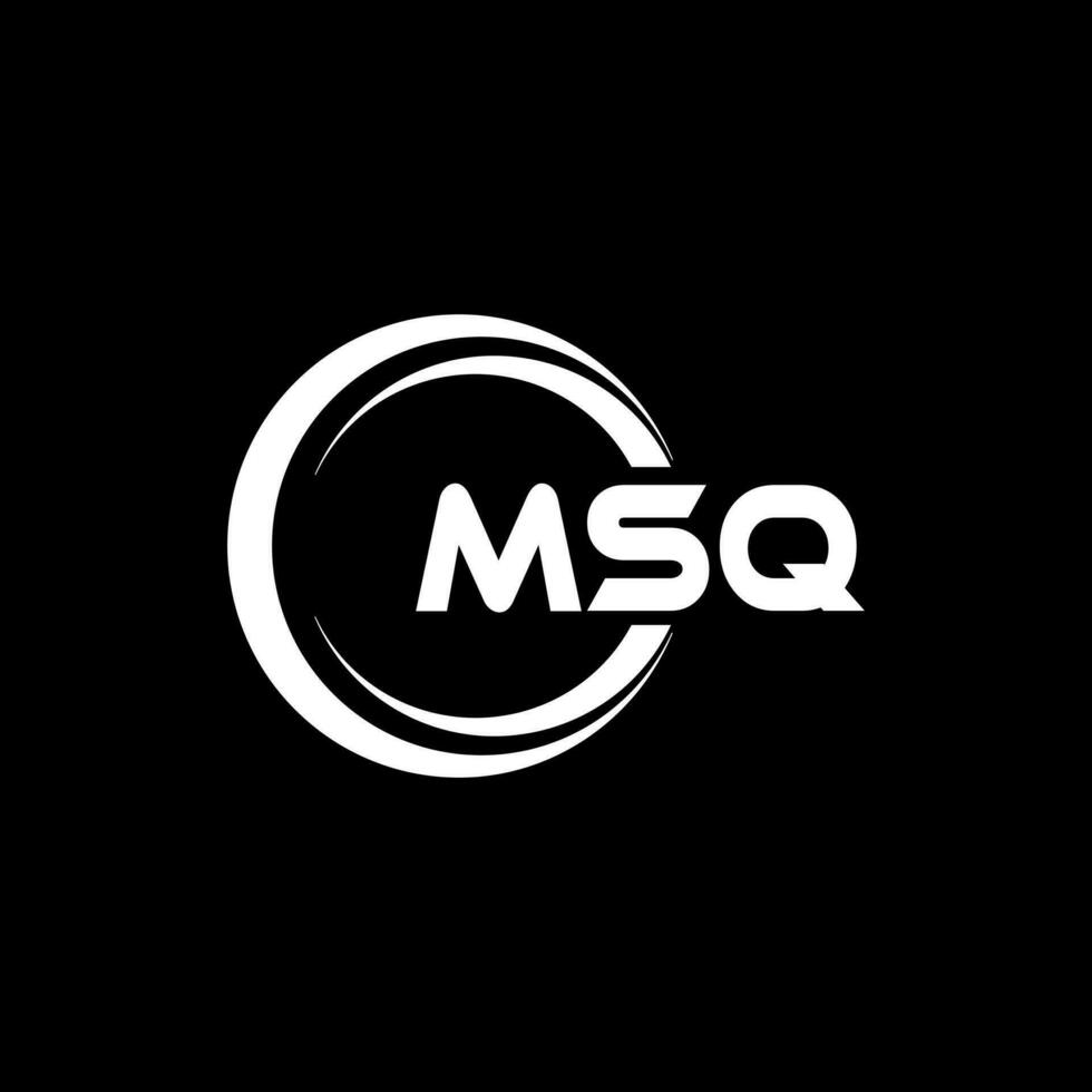 MSQ Logo Design, Inspiration for a Unique Identity. Modern Elegance and Creative Design. Watermark Your Success with the Striking this Logo. vector