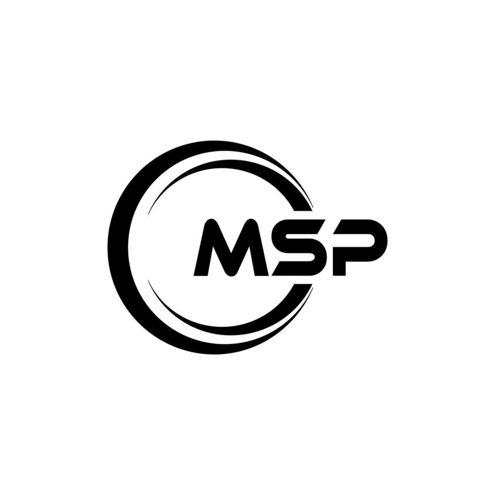 MSP Logo Design, Inspiration for a Unique Identity. Modern Elegance and Creative Design. Watermark Your Success with the Striking this Logo. vector