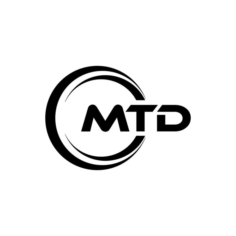 mtd logo diseño, inspiración para un único identidad. moderno elegancia y creativo diseño. filigrana tu éxito con el sorprendentes esta logo. vector