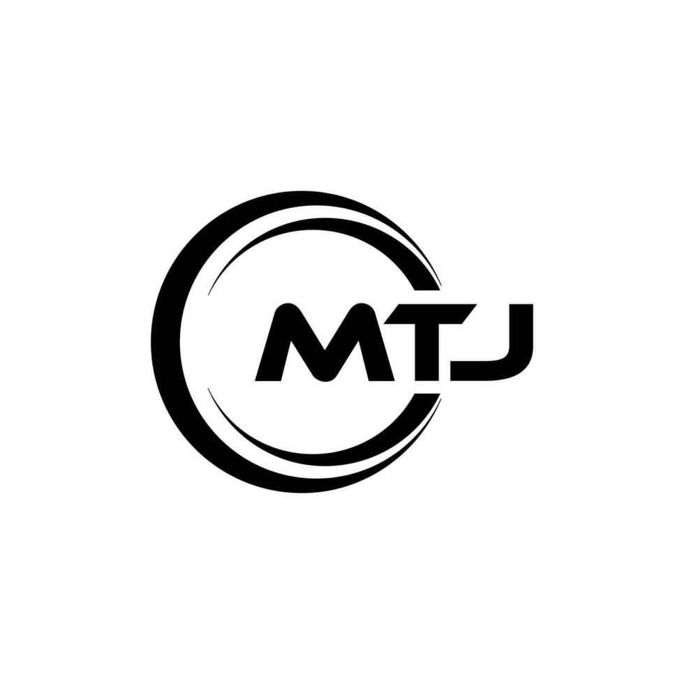MTJ Logo Design, Inspiration for a Unique Identity. Modern Elegance and Creative Design. Watermark Your Success with the Striking this Logo. vector