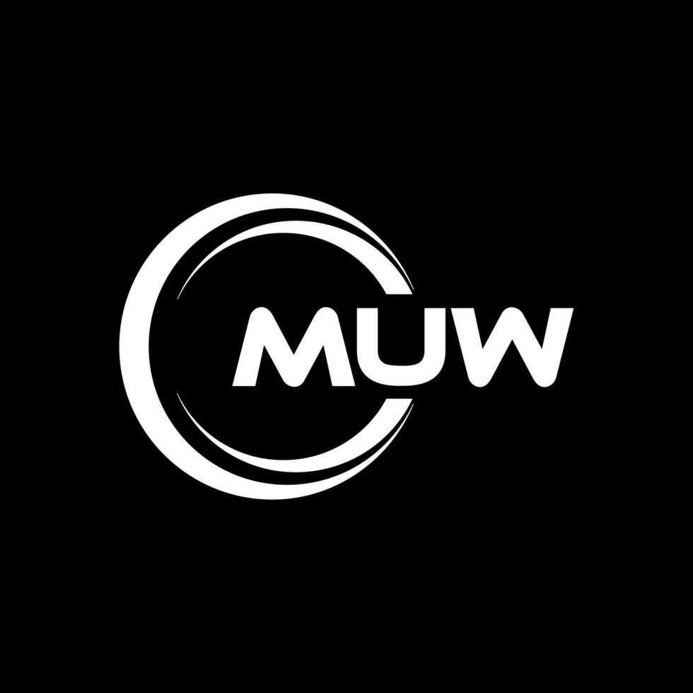 MUW Logo Design, Inspiration for a Unique Identity. Modern Elegance and Creative Design. Watermark Your Success with the Striking this Logo. vector
