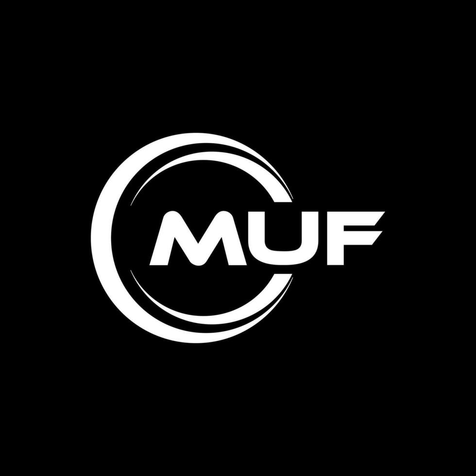 MUF Logo Design, Inspiration for a Unique Identity. Modern Elegance and Creative Design. Watermark Your Success with the Striking this Logo. vector