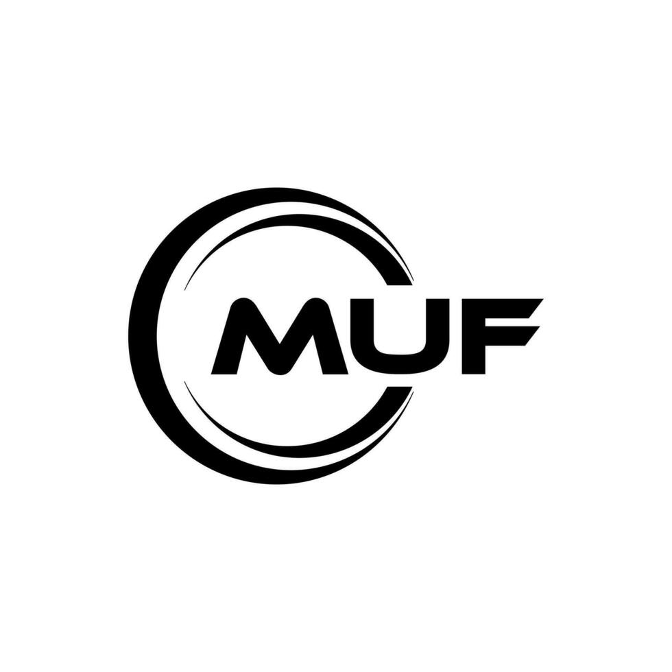 MUF Logo Design, Inspiration for a Unique Identity. Modern Elegance and Creative Design. Watermark Your Success with the Striking this Logo. vector