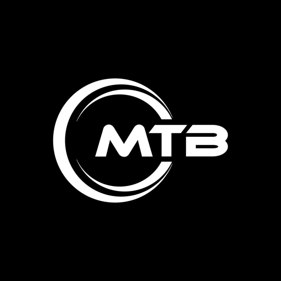 mtb logo diseño, inspiración para un único identidad. moderno elegancia y creativo diseño. filigrana tu éxito con el sorprendentes esta logo. vector