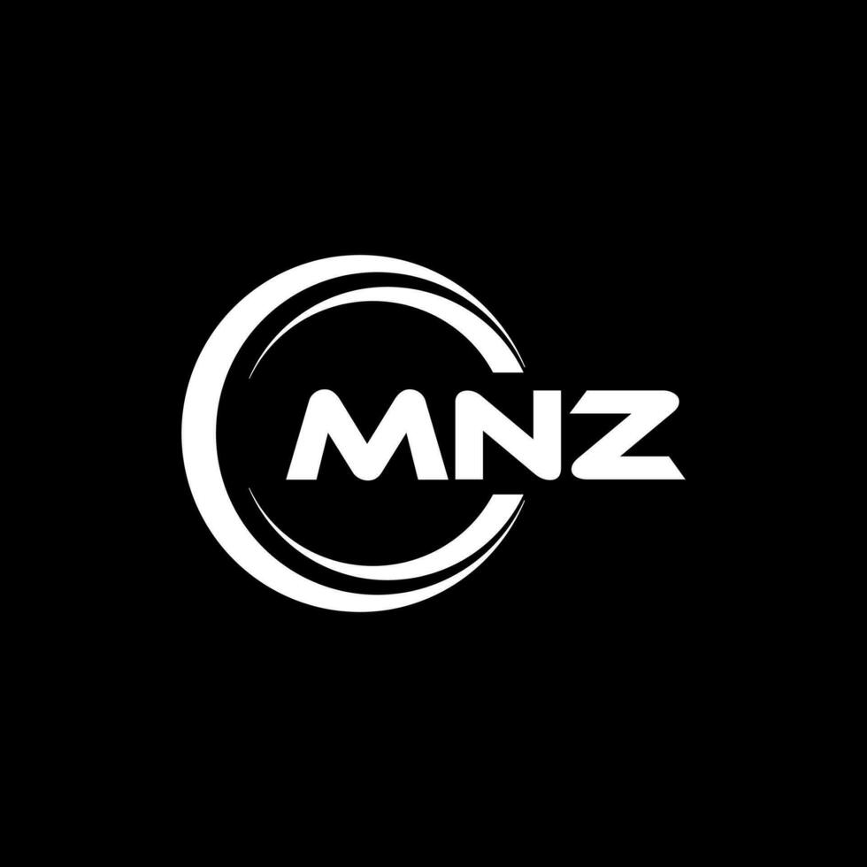 MNZ Logo Design, Inspiration for a Unique Identity. Modern Elegance and Creative Design. Watermark Your Success with the Striking this Logo. vector