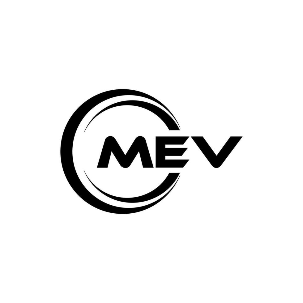 mev logo diseño, inspiración para un único identidad. moderno elegancia y creativo diseño. filigrana tu éxito con el sorprendentes esta logo. vector