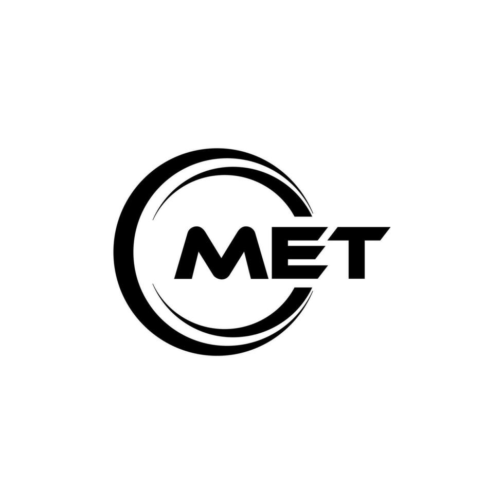 MET Logo Design, Inspiration for a Unique Identity. Modern Elegance and Creative Design. Watermark Your Success with the Striking this Logo. vector