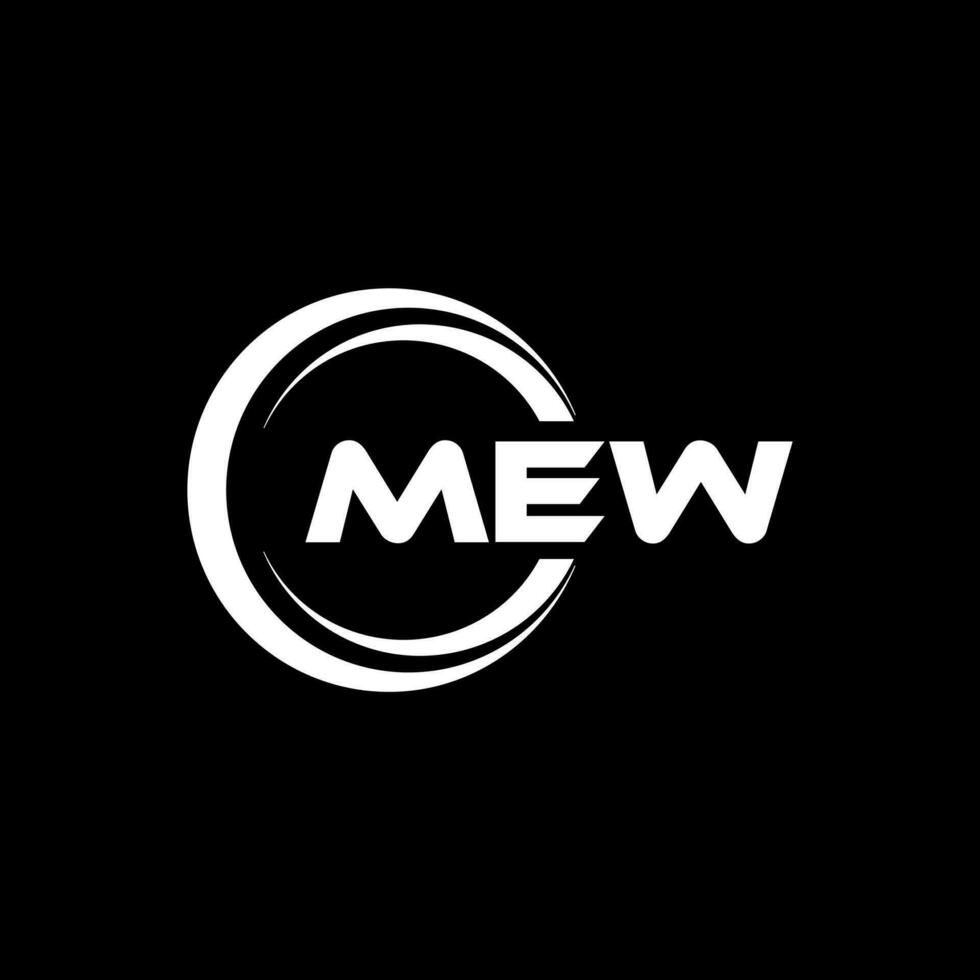 MEW Logo Design, Inspiration for a Unique Identity. Modern Elegance and Creative Design. Watermark Your Success with the Striking this Logo. vector