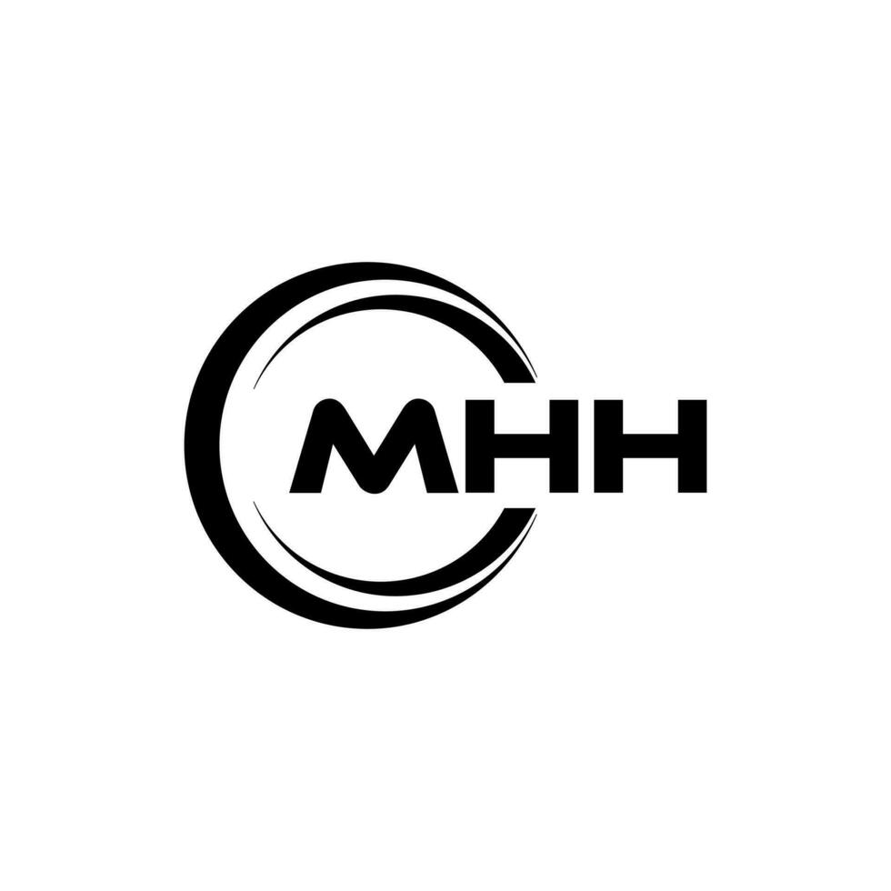 MHH Logo Design, Inspiration for a Unique Identity. Modern Elegance and Creative Design. Watermark Your Success with the Striking this Logo. vector