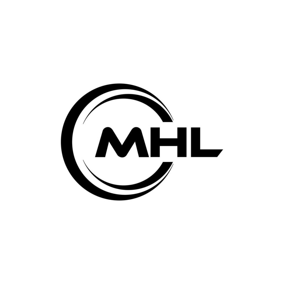 mhl logo diseño, inspiración para un único identidad. moderno elegancia y creativo diseño. filigrana tu éxito con el sorprendentes esta logo. vector