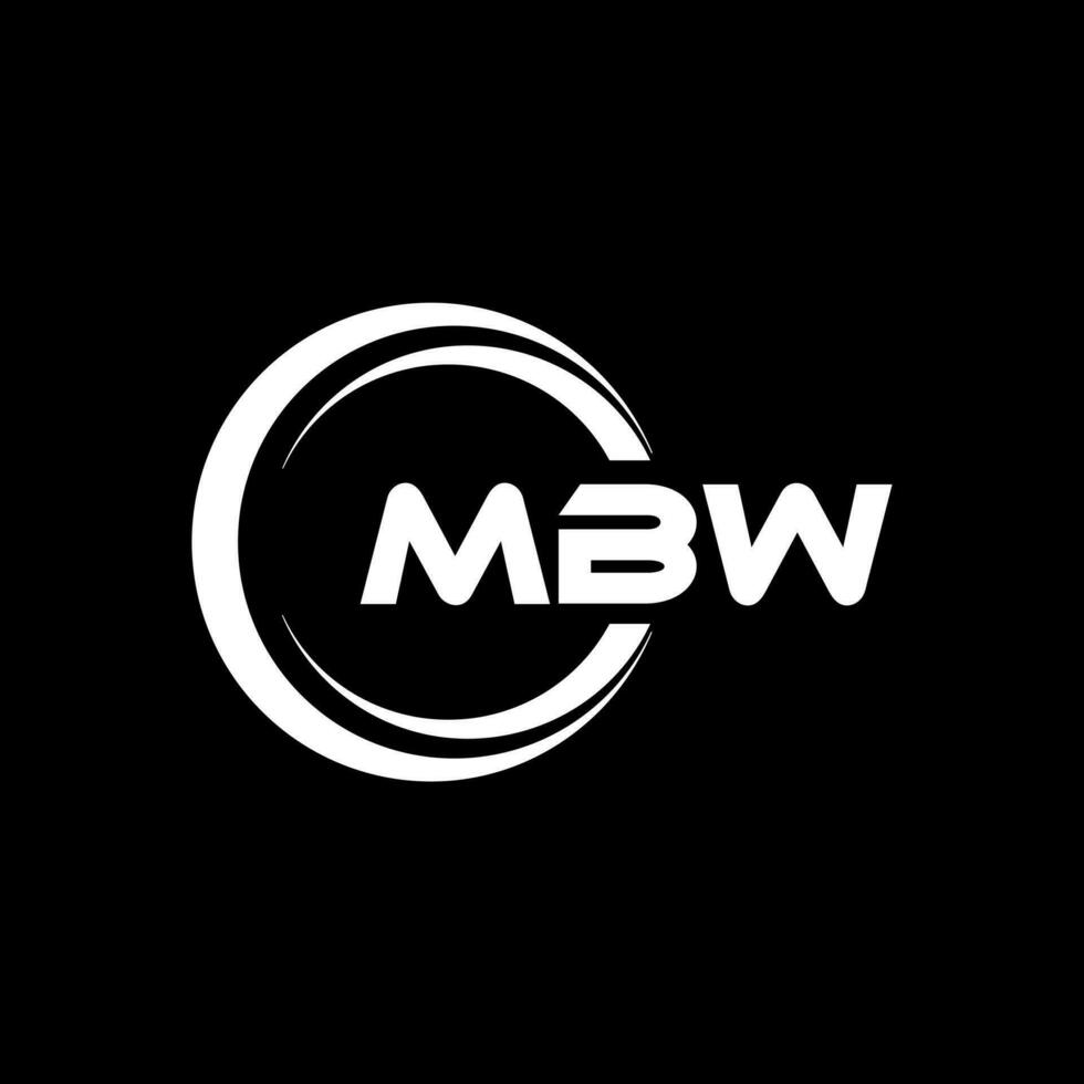 mbw logo diseño, inspiración para un único identidad. moderno elegancia y creativo diseño. filigrana tu éxito con el sorprendentes esta logo. vector